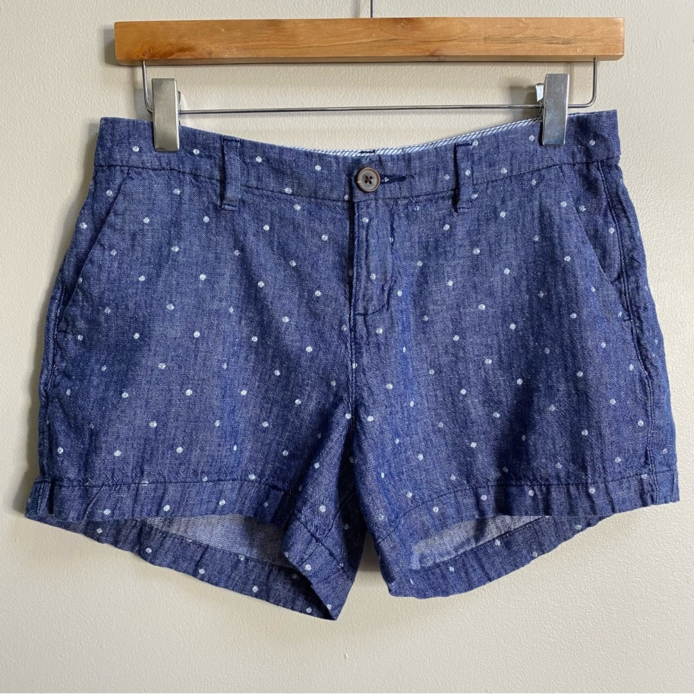Old Navy Chambray Navy Dots Everyday Short Size 2 - Picture 3 of 11